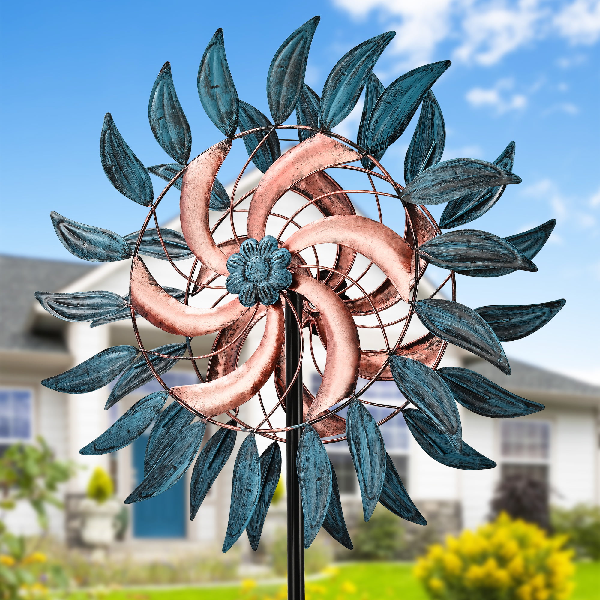  Wind Spinners, Art Decor Brown Abstract Hand Drawn Coffee Cup  Hanging Wind Spinners for Yard and Garden 3D Stainless Steel Metal  Sculptures Crafts Ornaments 8 Inch : Patio, Lawn & Garden