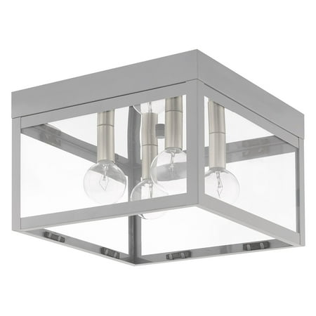

Livex Lighting 20588 Nyack 2 Light 8 Wide Outdoor Flush Mount Square Ceiling Fi.