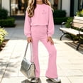 thumbnail image 6 of Txenfivo Girls Sweatsuits 2 Piece Sets with Bootcut Pants Long Sleeve Casual Outfit Matching Sets for Girl, 5-16, 6 of 9