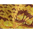 thumbnail image 4 of Ambesonne Hawaiian Quilted Bedspread Set 3 Pcs, Ocean Island Palms, King Size, Marigold and Brown, 4 of 5