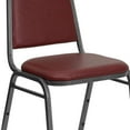 thumbnail image 3 of 4 Pk. HERCULES Series Trapezoidal Back Stacking Banquet Chair in Burgundy Vinyl - Silver Vein Frame, 3 of 9