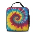 thumbnail image 3 of Red and Yellow Tie Dye Pattern Insulated Lunch Bag Teens,Lunch Box for Men Women for Work,Picnic or Travel,10.2x9.5x4.3 Inches,8 Can Capacity, 3 of 6