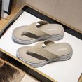 thumbnail image 1 of Chanclas para mujer, sandalias de tiras, sandalias ortopédicas antideslizantes con clip, cómodas y suaves sandalias de plataforma para playa., 1 of 9