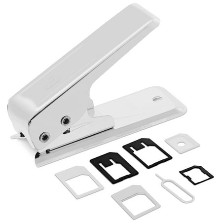 Fosmon Nano Sim Card Cutter With Nano Micro Nano Standard Micro Standard Sim Adapters For Apple Iphone 7 Plus 7 6 6s 6 Plus 6s Plus 5s 5c 5 Se Silver Walmart Com