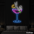 thumbnail image 3 of Craftnamesign Girl in Cocktail Neon Sign, Cocktail Bar Sign, Bedroom Decor, 3 of 4