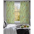 thumbnail image 3 of Spring Flowers Sheer Curtains 45 Inch Length 2 Panels Set for Living Room/Bedroom, Pink Yellow Wildflowers Country Plants Green Kitchen Curtains Grommet Curtains Window Treatments 42"x45"x2, 3 of 7