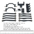 thumbnail image 7 of Almencla 1/16 RC Upgrades Kit Front and Rear Shock Metal Chassis Link Rods Steering Servo Mount for Model Truck DIY Modified black, 7 of 7