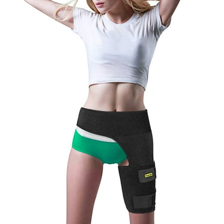 Xxl Thigh Support Yosoo Hip Support Brace,Compression Groin Support for Men Women,Hip Stabilizer ,Sciatic Nerve Pain Relief,Hip Flexor Brace,Hip Arthritis,Adjustable Thigh Compression Sleeve,Muscle Recovery ()