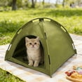 thumbnail image 4 of Cififendec Portable Pet Tent Bed, 17.32"×13.39", Waterproof Breathable Mini Shelter for Small Puppy Cat Outdoor Camping Backyard Lawn Rest Sleeping House, 4 of 5