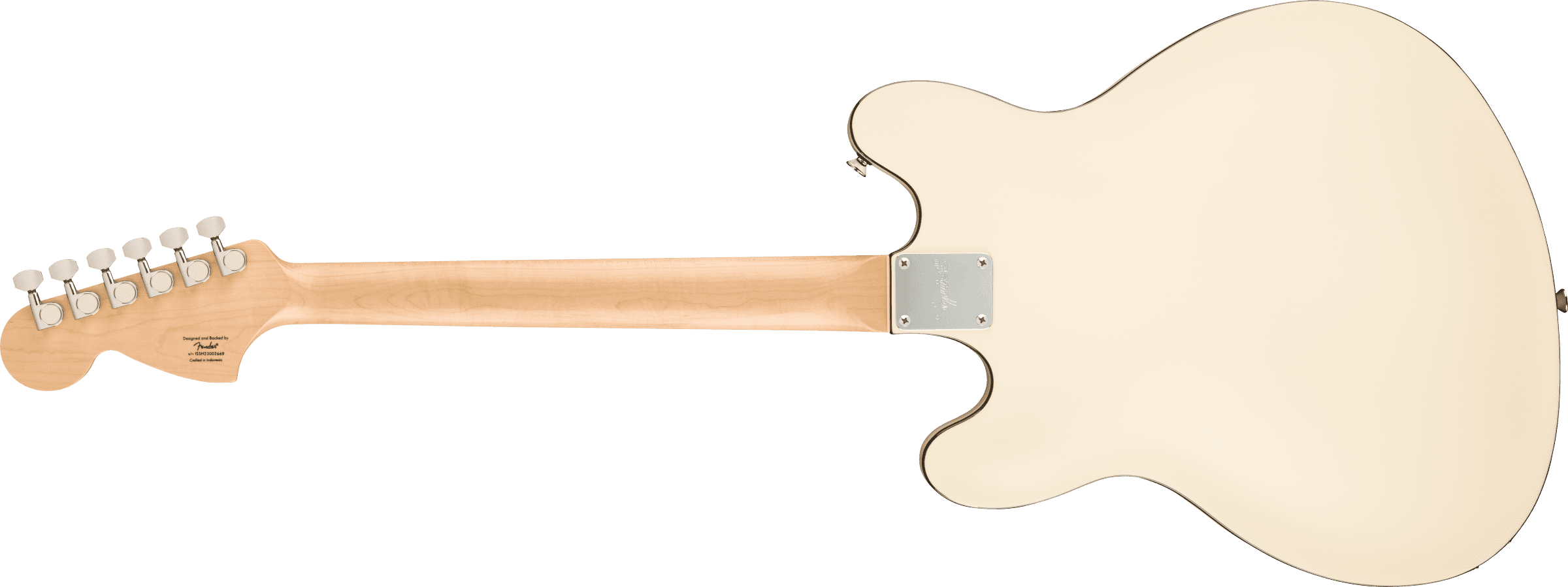 Squier Affinity Starcaster Deluxe Semi-Hollow Electric Guitar, Laurel Fingerboard, Olympic White