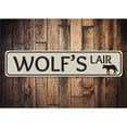 thumbnail image 1 of Wolf's Lair Novelty Decor, Metal Wall Sign - 4x18 Inches, 1 of 4