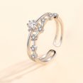 thumbnail image 2 of Anillo de plata con forma de estrella para mujer, adorable y portátil, con diamantes de imitación decorativos de doble capa, anillos de extremo Ropa, zapatos y accesorios Miscelánea Oro blanco Guardurnaity AP017643-02, 2 of 6