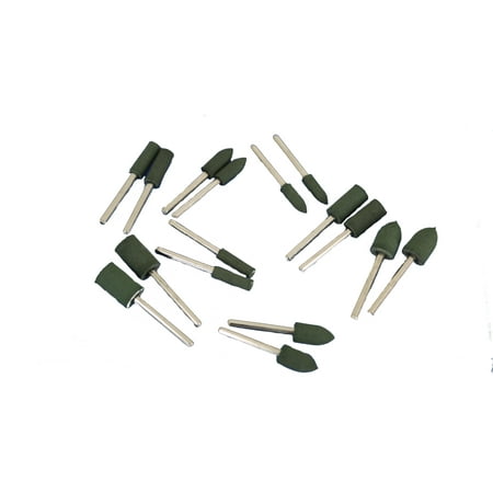 

TEMO 16 pc Rubber Polishing Burr 4 6 8 10 mm (5/32 1/4 5/16 3/8 Inch) Bullet Cylinder with 3 mm (1/8 Inch) Shank for Dremel and Compatible