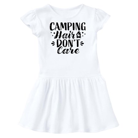 

Inktastic Camping Hair Dont Care with Campfire Gift Toddler Girl Dress