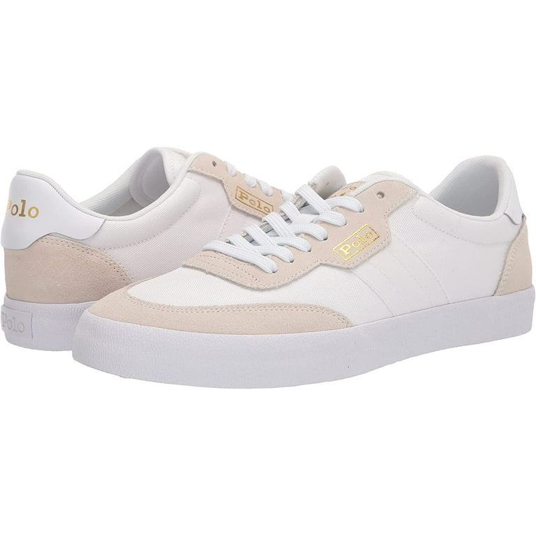Polo Ralph Lauren Mens Court VLC Sneaker 8 White/Pure White