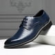 thumbnail image 2 of Nuevos Zapatos de cuero para hombre, Zapatos informales de alta calidad para hombre, vestido Formal cómodo hecho a mano, Zapatos planos Oxford con cordones para hombre, 2 of 5