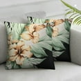 thumbnail image 2 of Nawypu  Hibiscus Flower Throw Pillow Cover Pack of 2 Square Couch Pillowcase Tropical Palm Leaf Cushion Cover for Living Room Bedroom Sofa Car 2pcs, 2 of 6