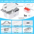 thumbnail image 4 of AUOSHI Electric Lunch Box for Adults, 85W Heated Lunch Box 1.8L Stainless Steel Heated Lunchbox for Adults, 12/24/110V Portable Food Warmer for Car Truck Work, Gifts for Women, Gifts for Men, 4 of 9