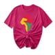 thumbnail image 2 of Puntoco Liquidación de camisetas cortas para mujer, camiseta de manga corta con cuello redondo y estampado informal a la moda para mujer, 2 of 3