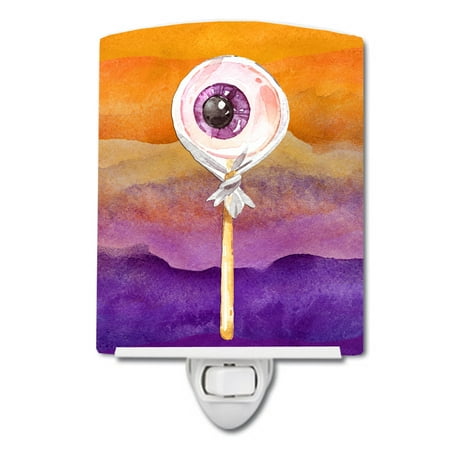 

Caroline s Treasures BB7467CNL Halloween Eye Ball Lollipop Ceramic Night Light 6x4x3 multicolor