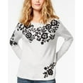 thumbnail image 2 of I.N.C Womens Embroidered Sweatshirt, Grey, Medium, 2 of 2
