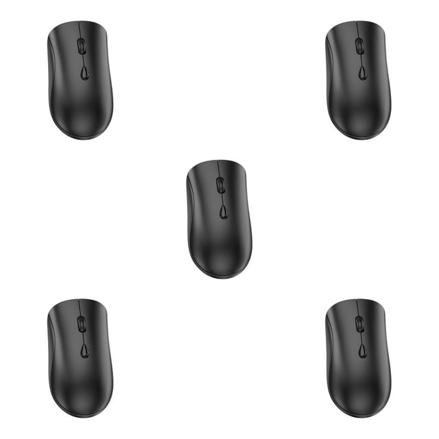 Injueey Ratón inalámbrico 2.4G Estilo simple USB Recargable Silencio Ratón 3 Nivel DPI Ratón 3D para PC Accesorios para computadora Type2 NO2