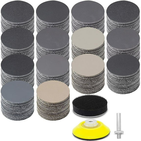 182x 2inch Hook Loop Sanding Discs 60-10000 Grit for Drill Wet Dry Sandpaper Pad