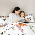 thumbnail image 5 of Castle Fairy Animal Hummingbird Butterfly Full Size Comforter Sets 3-Piece for Children Teens Adults,Floral Flowers Blossoms Bedding Comforter Set,Spring Garden Lightweight Bedding Sets, 5 of 8