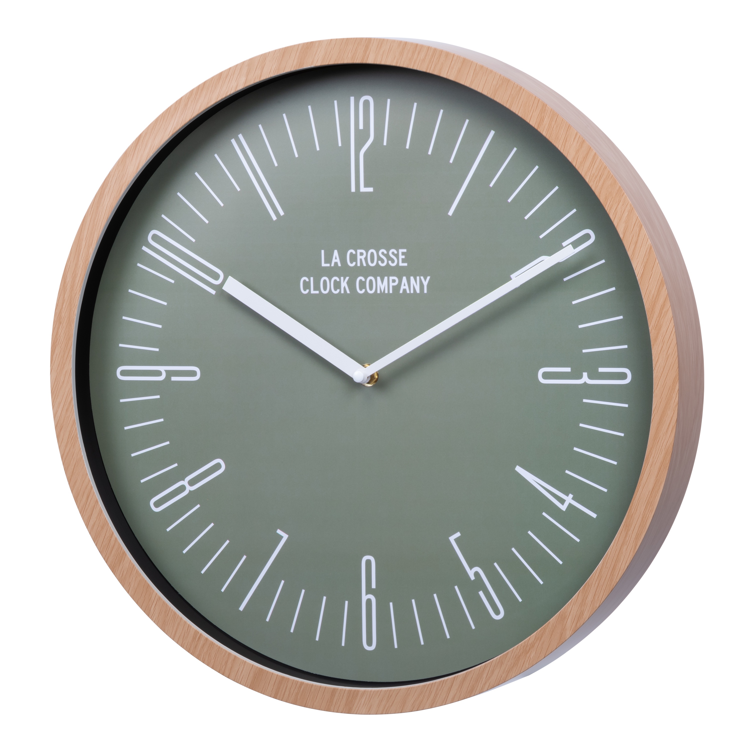 La Crosse Clock 16 inch Ellwood Analog Quartz Wall Clock, 404-3041D
