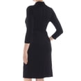 thumbnail image 4 of KAREN KANE $108 Womens New 0011 Black Cascade Faux Wrap Dress XS B+B, 4 of 4