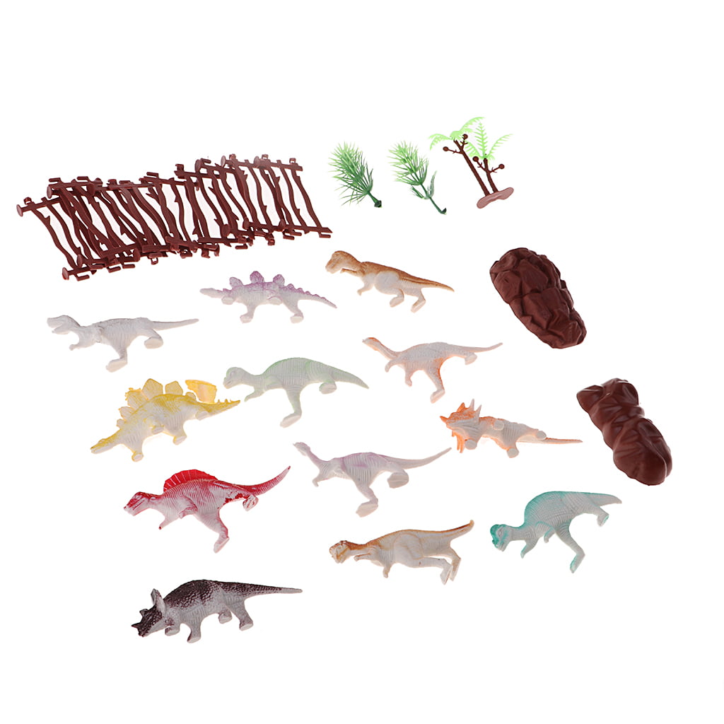 Simulation Mini Dinosaur Action Figure Various Kinds for Kids Learning 27Pcs 