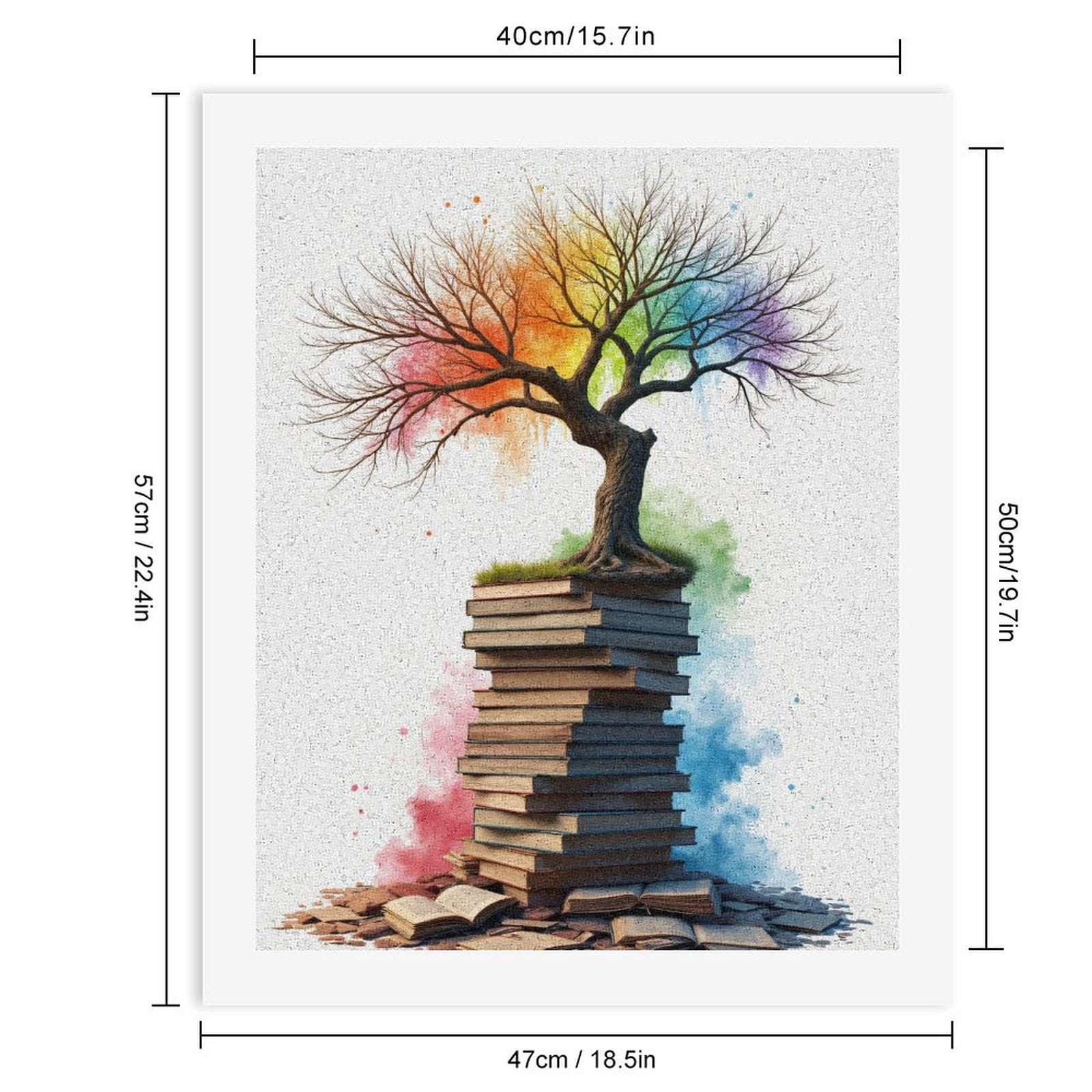 Paint by Numbers Kit for Adults, Tree Of Knowledge S Art Paint by Numbers, Easy Paint by Numbers Kit for Adults Beginner, DIY Adult Paint by Number Kits on Canvas, 12x16in Home Decor