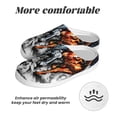 thumbnail image 6 of Fotbe Four Running Horses Pattern Women's Fuzzy Curly Fur Memory Foam Loafer Slippers Indoor Outdoor Slippers Winter Home Shoes-42/43, 6 of 7