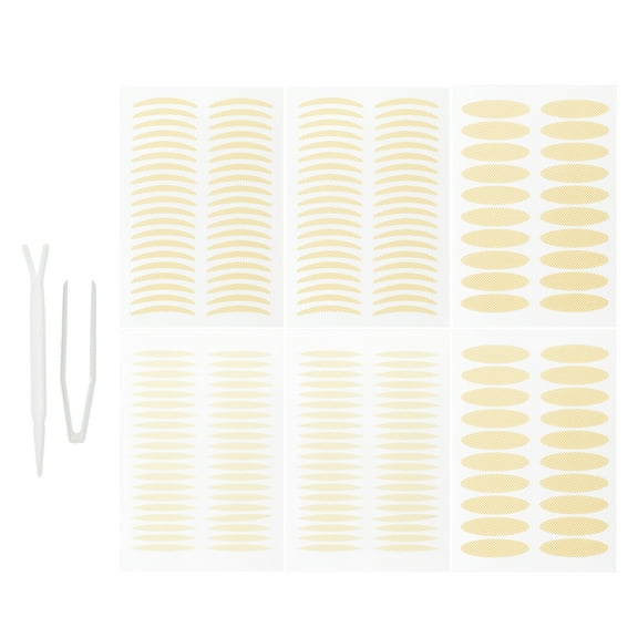 Unique Bargains 1 Set 3 Size Double Eyelid Stickers 240 Pcs Invisible Eyelid Tape Eye Lift Tape with a Fork Tweezers