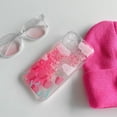 thumbnail image 5 of Compatible with iPhone 15 Pro Max Quicksand Light up Case Glow in The Dark Liquid Fluorescent Floating Waterfall Floral Tulip Case Women Girly Soft TPU Luminous Shockproof Phone Cover, Pink, 5 of 9