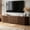 Brown, variant on HIUU 67" White Modern TV Stand ,Wooden Fluted TV Console Table with Sliding Doors for TVs up to 75",Floor Mount TV Stand for Living Room