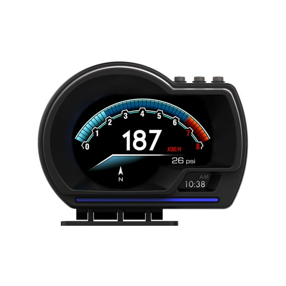 OBD2 GPS HUD Gauge Car Digital Head Up Display Speedometer Turbo RPM Alarm Temp