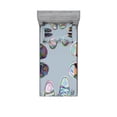 thumbnail image 2 of Ambesonne Modern Fitted Sheet & Pillow Sham Set, Friends Shoes in Street, Queen, Multicolor, 2 of 3