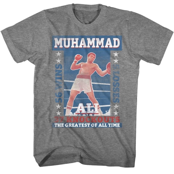 Muhammad Ali Fight Record Graphite Heather T-Shirt