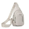 thumbnail image 2 of Sac de Poitrine pour Femmes avec Sangle Réglable en Cuir PU et Sangle pour Guitare (Jaune), 2 of 8
