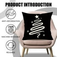 thumbnail image 6 of Black Christmas Pillow Covers 18x18 Set of 4 Farmhouse Xmas Decorations Snowflake Hello Winter Holiday Decor Throw Cushion Case for Home Couch S24C15, 6 of 6
