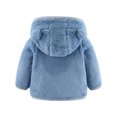 thumbnail image 2 of Girls Boys Toddler Fleece Hooded Jacket Coat Winter Warm Coat Jackets For Baby Girls Boys Sweatshirt Outwear Clothes Zipper Up, 2 of 11