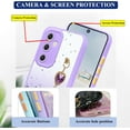 thumbnail image 3 of for Samsung Galaxy A54 5G Case Clear Glitter Silicone Soft, Shockproof Phone Case Samsung A54 5G Case with Chain Strap Bracelet for Women Aesthetic Thin Cover Pink Cute (Purple), 3 of 7