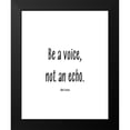 thumbnail image 2 of ArtsyQuotes 12x14 Black Modern Framed Museum Art Print Titled - Albert Einstein Quote: Be a Voice, 2 of 5