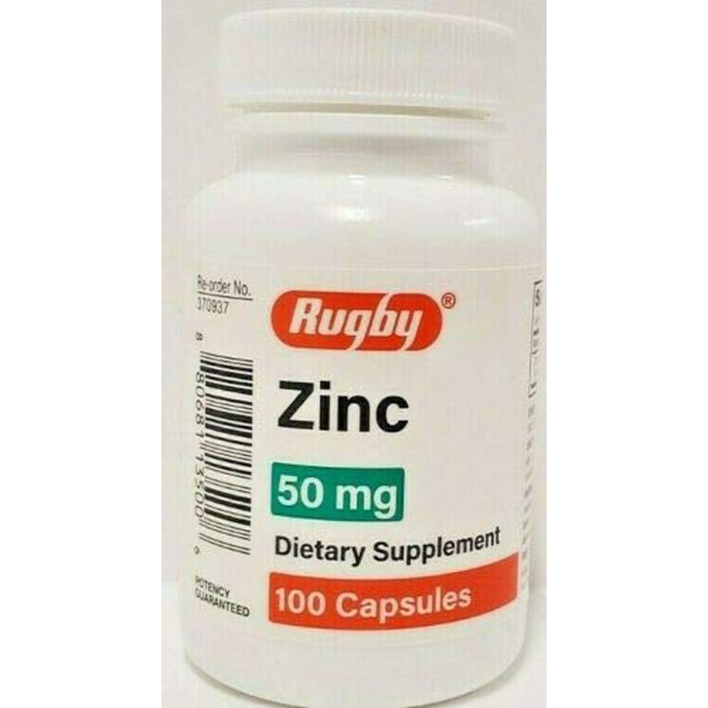 Rugby Zinc 50 mg 100 Capsules