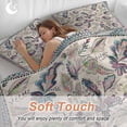 thumbnail image 5 of Purple Teal Ethnic Bedding 3 Piece Duvet Cover Set Twin Size, Boho Modern Geometric Abstract Art Soft Microfiber Comforter Cover with Zipper Closure & Pillowcases, Wrinkle & FadeResistant Quilt Cover, 5 of 9
