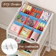 thumbnail image 6 of Rolling Utility Cart with 3 Drawers, Craft Organizer and Storage with DIY Divider, Lockable Wheels, Multi-Functional Storage for Art Supplies, Store for Brushes & Paints & Artifacts,White, 6 of 16