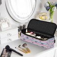 thumbnail image 4 of Hair Tools Storage with Heat Resistant Mat- Small Pattern Printed Curling Iron Travel Bag/Flat Iron Case for Women, 4 of 8