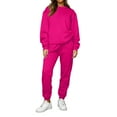 thumbnail image 2 of Huankd Sweatsuits for Women Set 2 Piece Jogging Suit Long Sleeve Pullover Sweatshirts Sweatpants Tracksuit Casual Outfits Hot Pink S, 2 of 4