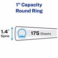 thumbnail image 2 of Avery 1-inch 3-Ring Economy Binder (Color Will Vary) (Pack of 3), 2 of 8
